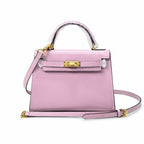 Kelly Sellier 19cm & 22cm & 25cm Rose Sakura Box Calf Leather Gold Hardware & Palladium Hardware Women Handbag