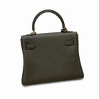 Kelly Sellier 20cm & 25cm & 28cm Gris Asphalte Togo Leather Gold Hardware Women Handbag