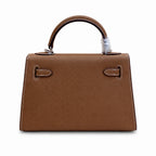 Mini Kelly II Sellier 19cm & 22cm Etoupe Epsom Leather Palladium Hardware Women Mini Handbag