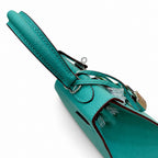 Kelly Sellier 25cm & 28cm Vert Jade Epsom Leather Palladium Hardware Daily Designer Handba