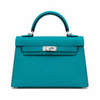 Mini Kelly II Sellier 19cm & 22cm Vert Jade Epsom Leather Palladium Hardware Women Mini Handbag