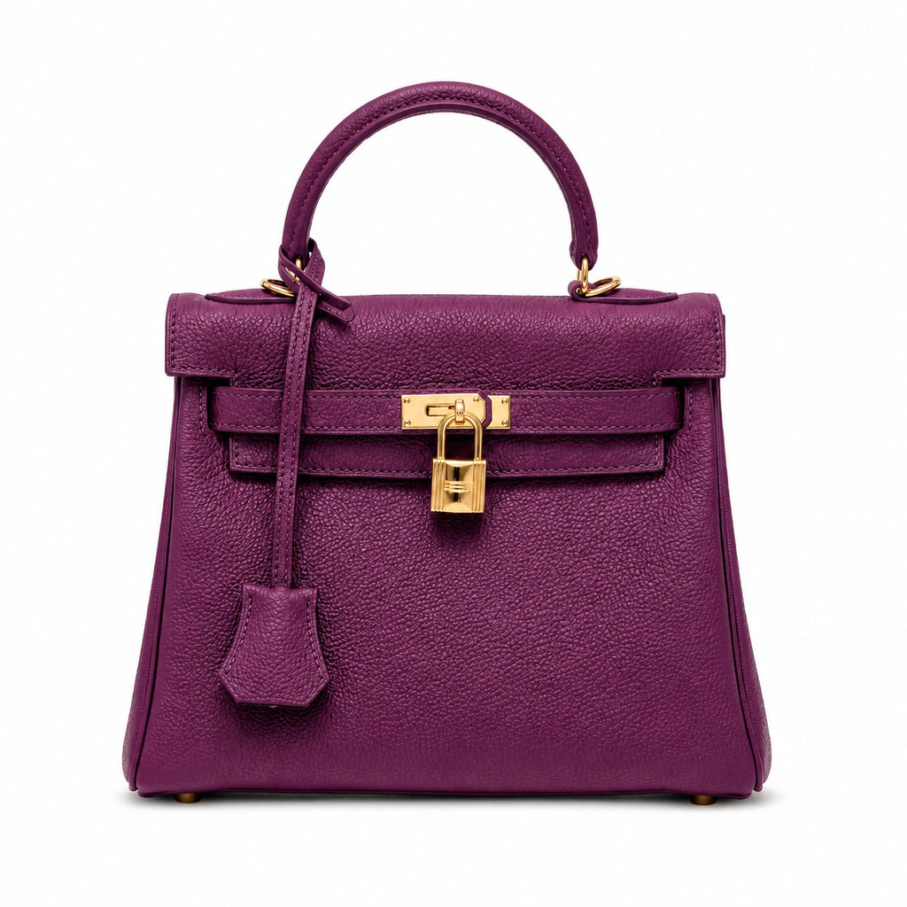 Kelly Sellier 20cm & 25cm & 28cm Anémone Togo Leather Gold Hardware Women Handbag