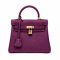 Kelly Sellier 20cm & 25cm & 28cm Anémone Togo Leather Gold Hardware Women Handbag