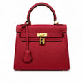 Kelly Sellier 20cm & 25cm & 28cm Rouge H Togo Leather Gold Hardware Women Handbag