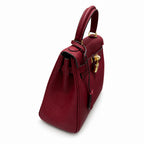 Kelly Sellier 20cm & 25cm & 28cm Rouge H Togo Leather Gold Hardware Women Handbag