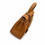 Kelly Sellier 20cm & 25cm & 28cm Gold Togo Leather Gold Hardware Women Handbag