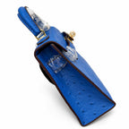 Mini Kelly II 19cm Sellier Bleu Electrique Ostrich Gold Hardware Luxury Crossbody Handbag