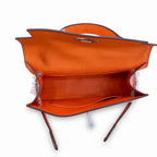 Mini Kelly II Sellier 19cm & 22cm Orange Epsom Leather Palladium Hardware Women Mini Handbag