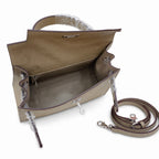 Kelly Sellier 25cm & 28cm Trench Epsom Leather Palladium Hardware Daily Designer Handbag