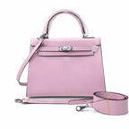 Kelly Sellier 19cm & 22cm & 25cm Rose Sakura Box Calf Leather Gold Hardware & Palladium Hardware Women Handbag