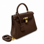 Kelly Sellier 20cm & 25cm & 28cm Havane Togo Leather Gold Hardware Women Handbag