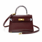 Kelly Sellier 19cm & 22cm & 25cm Rouge H Box Calf Leather Gold Hardware & Palladium Hardware Women Handbag