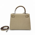 Kelly Sellier 25cm & 28cm Trench Epsom Leather Palladium Hardware Daily Designer Handbag