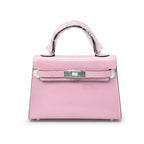 Kelly Sellier 19cm & 22cm & 25cm Rose Sakura Box Calf Leather Gold Hardware & Palladium Hardware Women Handbag