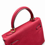 Kelly Sellier 20cm & 25cm & 28cm Rouge H Togo Leather Gold Hardware Women Handbag