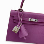 Kelly Sellier 25cm & 28cm Violine Epsom Leather Palladium Hardware Commute Shoulder Handbag
