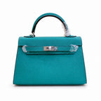 Mini Kelly II Sellier 19cm & 22cm Vert Jade Epsom Leather Palladium Hardware Women Mini Handbag