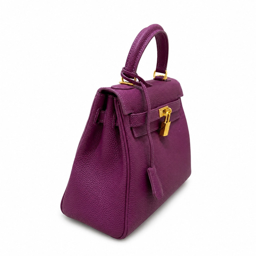 Kelly Sellier 20cm & 25cm & 28cm Anémone Togo Leather Gold Hardware Women Handbag