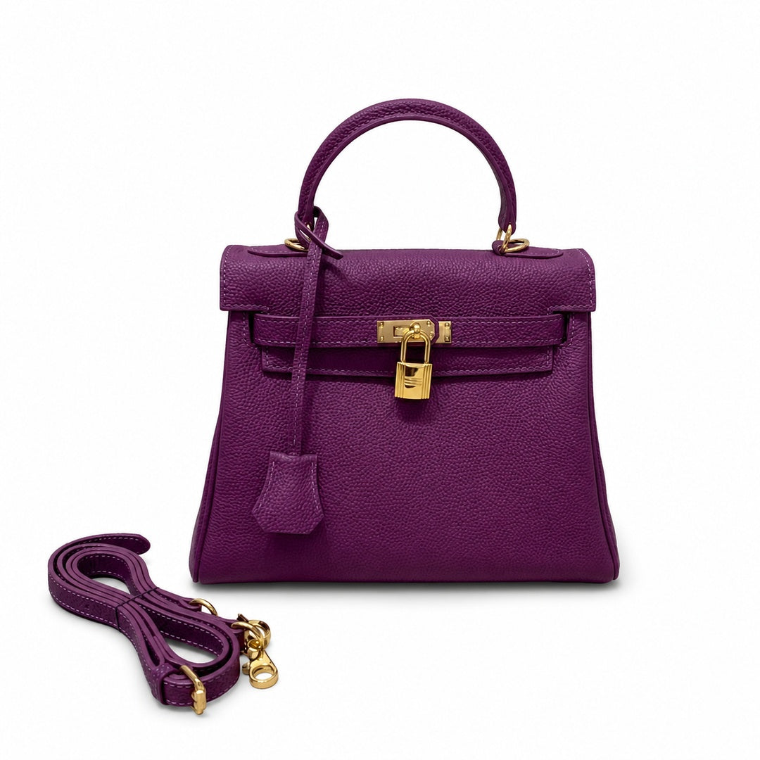 Kelly Sellier 20cm & 25cm & 28cm Anémone Togo Leather Gold Hardware Women Handbag