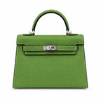 Mini Kelly II Sellier 19cm & 22cm Vert Pistache Epsom Leather Palladium Hardware Women Mini Handbag