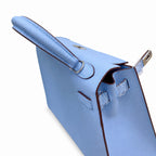 Kelly Sellier 25cm & 28cm Bleu Brume Epsom Leather Palladium Hardware Vintage Women Handbag