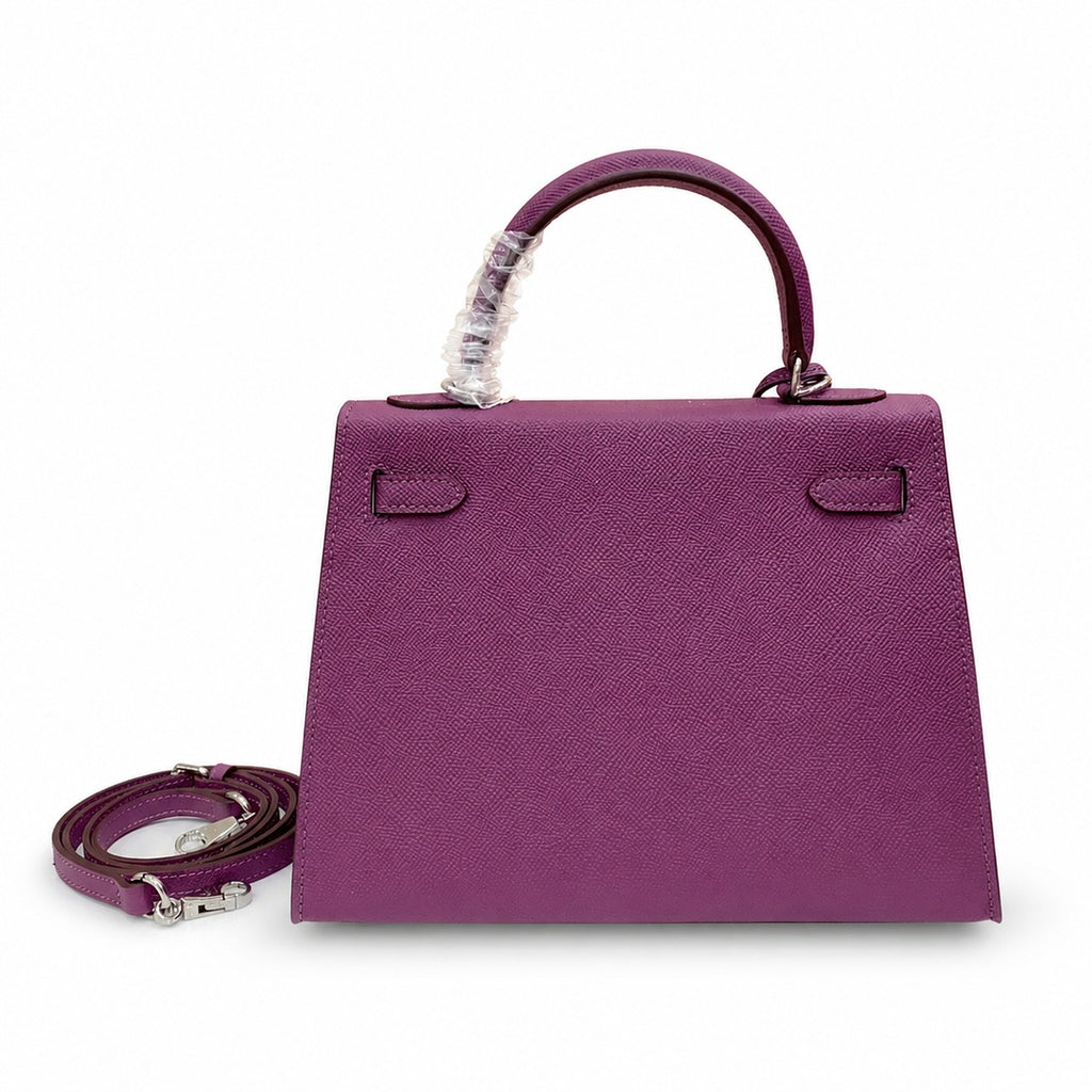 Kelly Sellier 25cm & 28cm Violine Epsom Leather Palladium Hardware Commute Shoulder Handbag