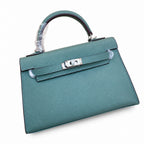 Mini Kelly II Sellier 19cm & 22cm Vert Cypress Epsom Leather Palladium Hardware Women Mini Handbag