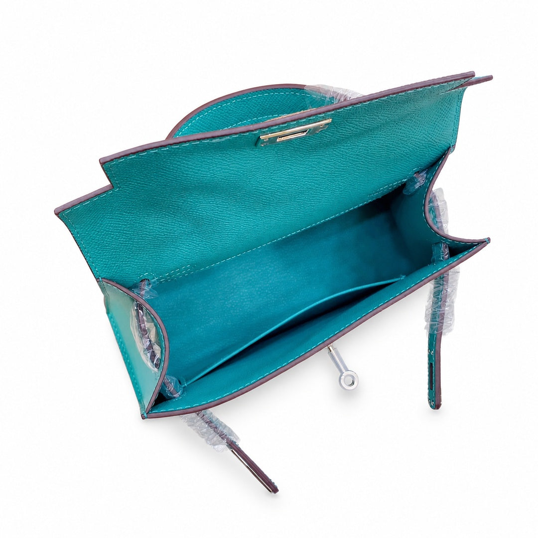 Mini Kelly II Sellier 19cm & 22cm Vert Jade Epsom Leather Palladium Hardware Women Mini Handbag