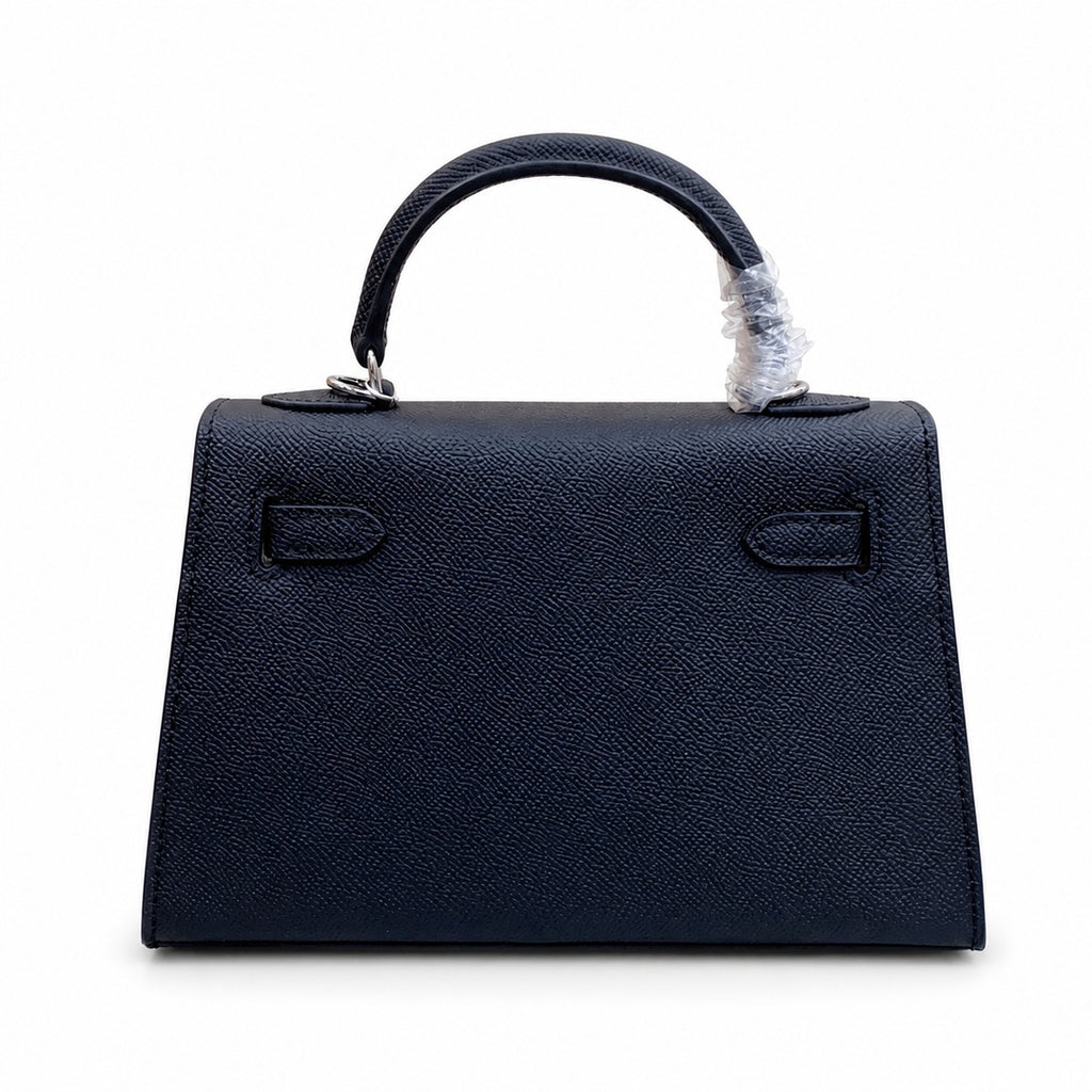 Mini Kelly II Sellier 19cm & 22cm Noir Epsom Leather Palladium Hardware Women Mini Handbag