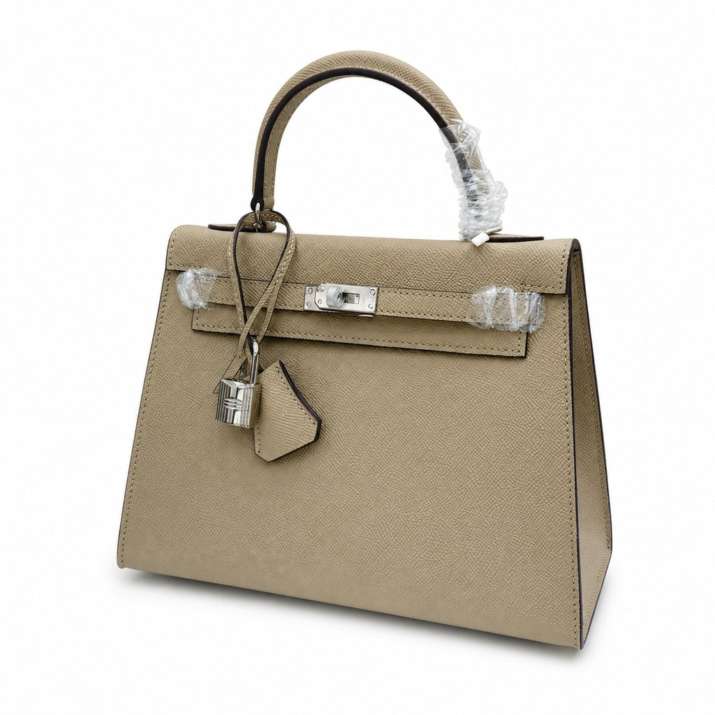 Kelly Sellier 25cm & 28cm Trench Epsom Leather Palladium Hardware Daily Designer Handbag