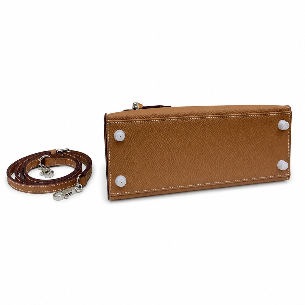 Kelly Sellier 25cm & 28cm Gold Epsom Leather Palladium Hardware Vintage Women Handbag