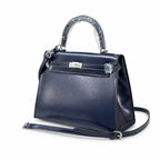 Kelly Sellier 19cm & 22cm & 25cm Bleu Nuit Box Calf Leather Gold Hardware & Palladium Hardware Women Handbag
