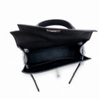 Mini Kelly II Sellier 19cm & 22cm Noir Epsom Leather Palladium Hardware Women Mini Handbag