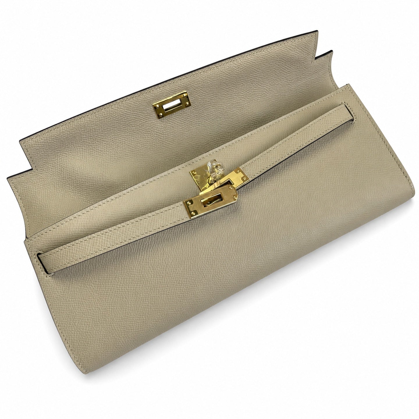 Kelly Cut 31 Clutch Epsom Leather Picture Windbreaker Gray