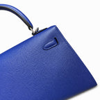 Kelly 25cm Epsom leather 7T BlueElectric electric blue top handcraft! Counter quality!