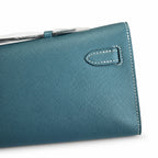 Kelly Cut 31 Clutch Epsom Leather Picture Denim Blue