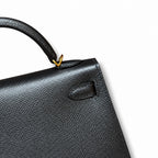 Style: mini kelly Color: ck89/Noir Size: 19*12*5.5cm Leather: epsom From France Hardware: gold Mini Kelly second generation, black, French imported cowhide, gold buckle, high-end fully handmade exclus