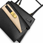Kelly double-sided Desordre Epsom original palm print leather ck89 black Noir gold buckle GHW top hand sewing