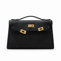 mini kelly 22 generation black epsom leather gold buckle and silver buckle ready for sale, every beautiful girl, an essential beauty bag