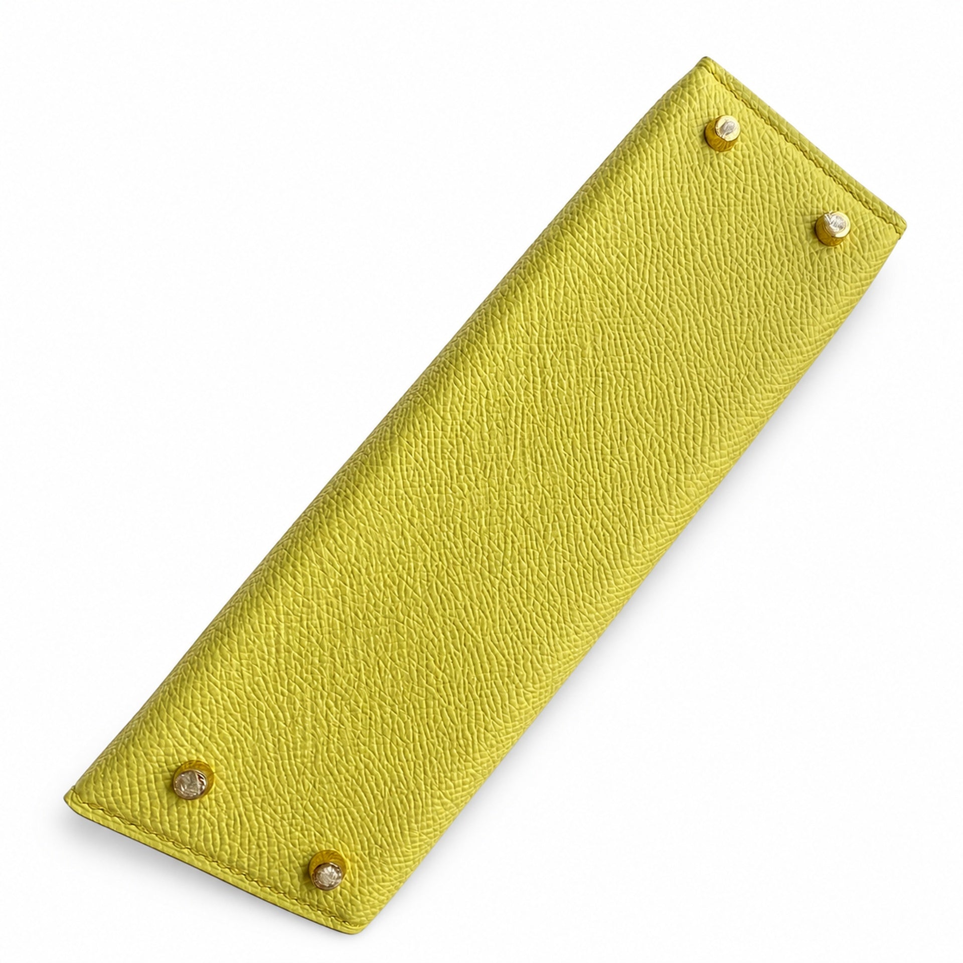 Fully hand-sewn👉Second generation Mini Kelly 19cm imported Epsom leather lemon yellow🍋 gold buckle