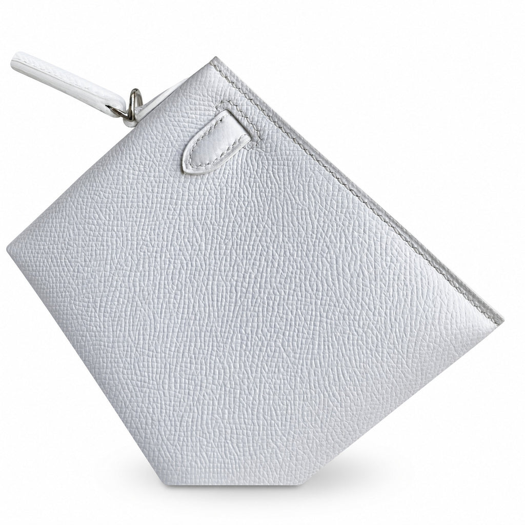 Fully hand-sewn👉Second generation Mini Kelly 19cm imported Epsom leather pure white silver buckle
