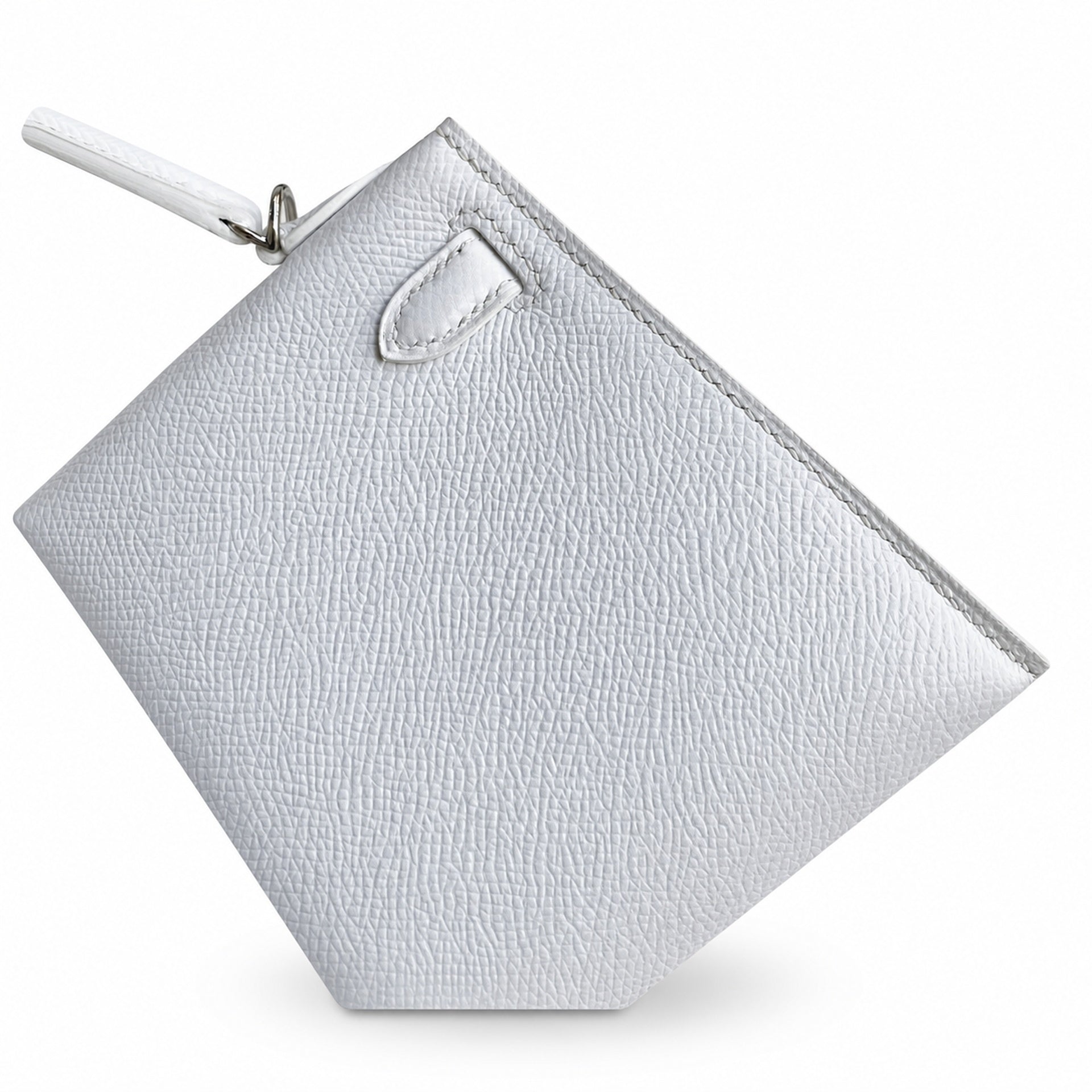 Fully hand-sewn👉Second generation Mini Kelly 19cm imported Epsom leather pure white silver buckle