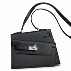 Latest new style 🆕 kelly latest style FW 2022 double-sided kelly epsom leather double-sided irregular design bold change new look more handsome and stylish black silver buckle