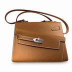 Latest new style 🆕 kelly latest style FW 2022 double-sided kelly epsom leather double-sided irregular design bold change new look more handsome and stylish 37 gold brown silver buckle