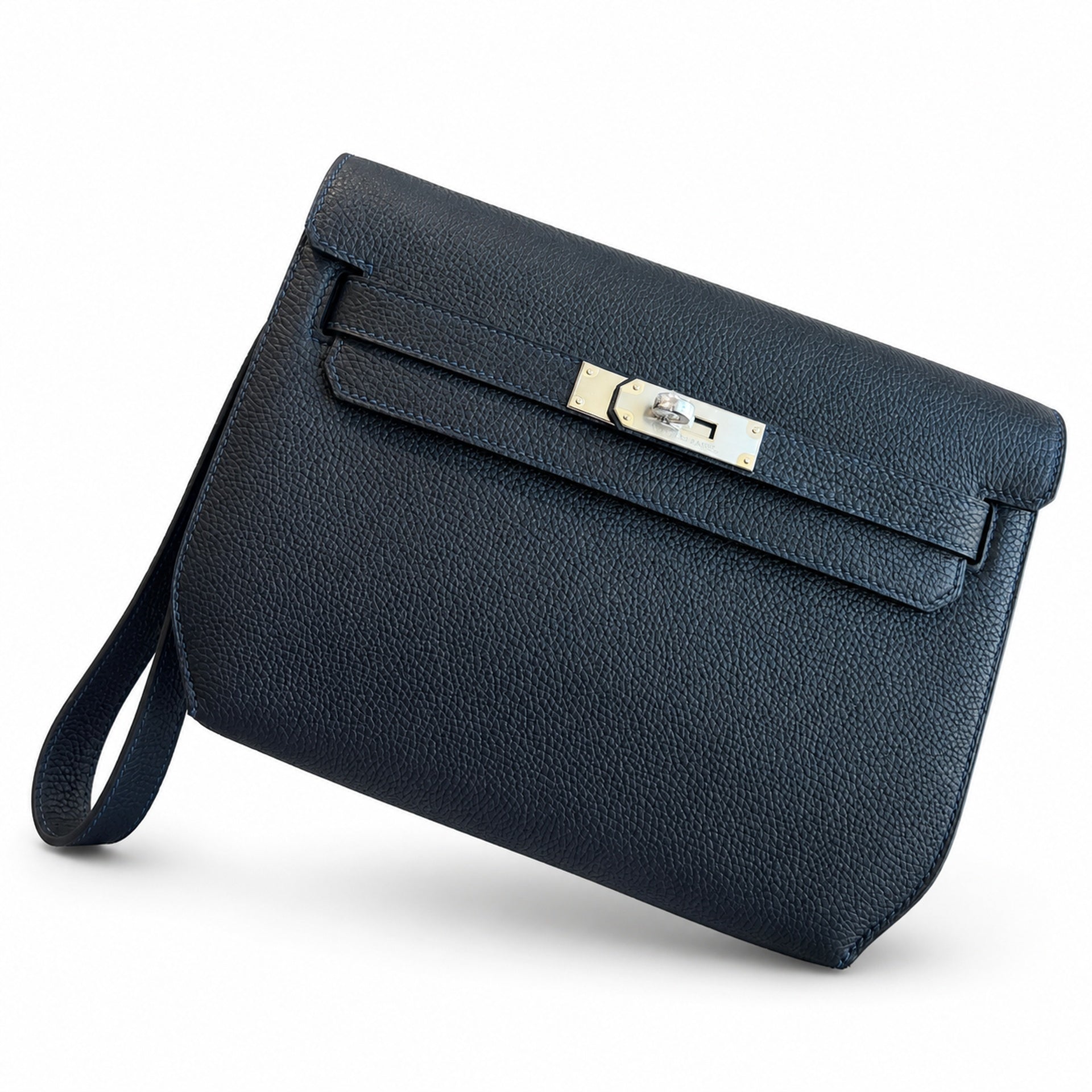 Kelly Depeches 25 clutch, Togo leather (with additional shoulder strap), can be worn cross-body, can be carried by hand or on the wrist, daily needs, seamless switch between business/leisure - central