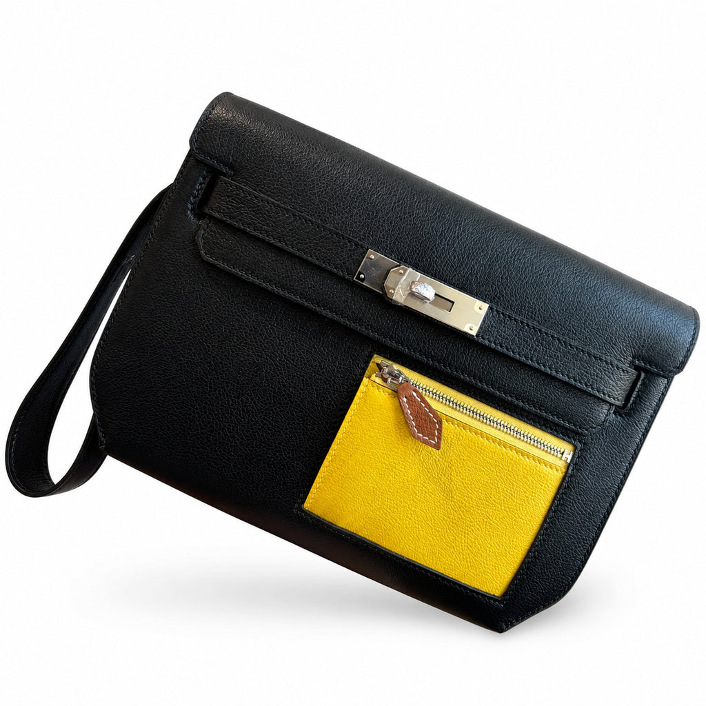 Kelly Depeches 25 clutch, Evercolor leather (with additional shoulder strap), can be worn cross-body, can be carried by hand or on the wrist, daily needs, seamless switch between business/leisure - ce