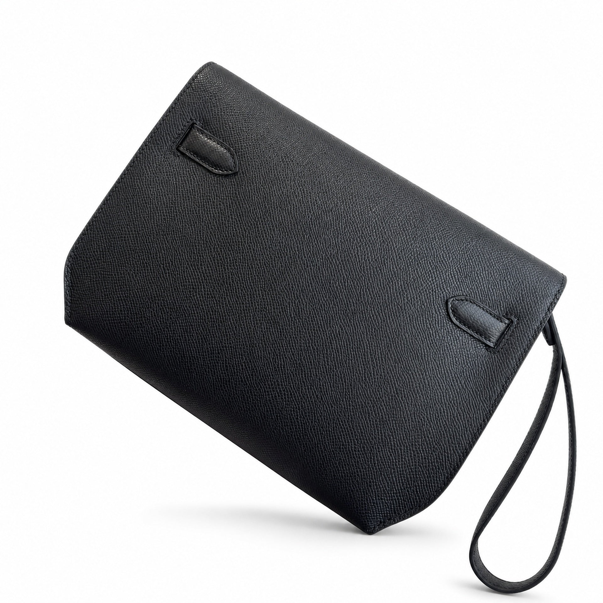 Kelly Depeches 25 clutch, Epsom leather (with additional shoulder strap), can be worn cross-body, can be carried by hand or on the wrist, daily needs, seamless switch between business/leisure - centra