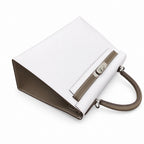 Kelly 25cm/28cm Epsom Leather 10 Craie Milkshake White 18 Etoupe Elephant Gray Top Handmade! Counter quality!