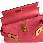 Fully hand-stitched 👉Second generation Mini Kelly 19cm imported Epsom leather new lipstick powder gold buckle