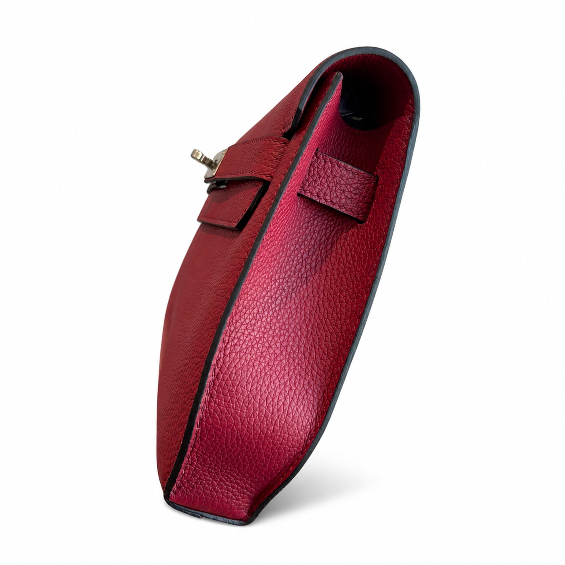Kelly Depeches 25 clutch, Togo leather (with additional shoulder strap), can be worn cross-body, can be carried by hand or on the wrist, daily needs, seamless switch between business/leisure - central